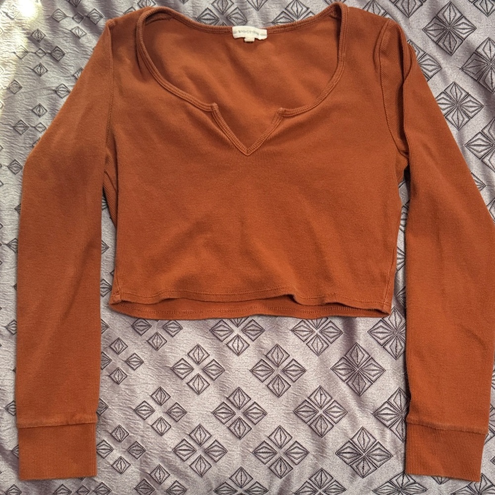 Whimsy + Row Terracotta Long Sleeve Top